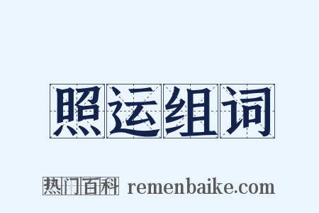 照运组词是什么意思的图片